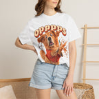 Oops Puppy T-Shirt — Cute Dog Spilling Coffee Graphic Tee