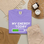My Energy Today 50% T-Shirt — Low Battery Retro Graphic Tee