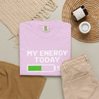 My Energy Today 50% T-Shirt — Low Battery Retro Graphic Tee