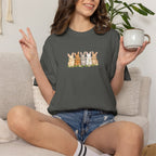 Bunny Row T‑Shirt — Cute Watercolor Rabbits Graphic Tee