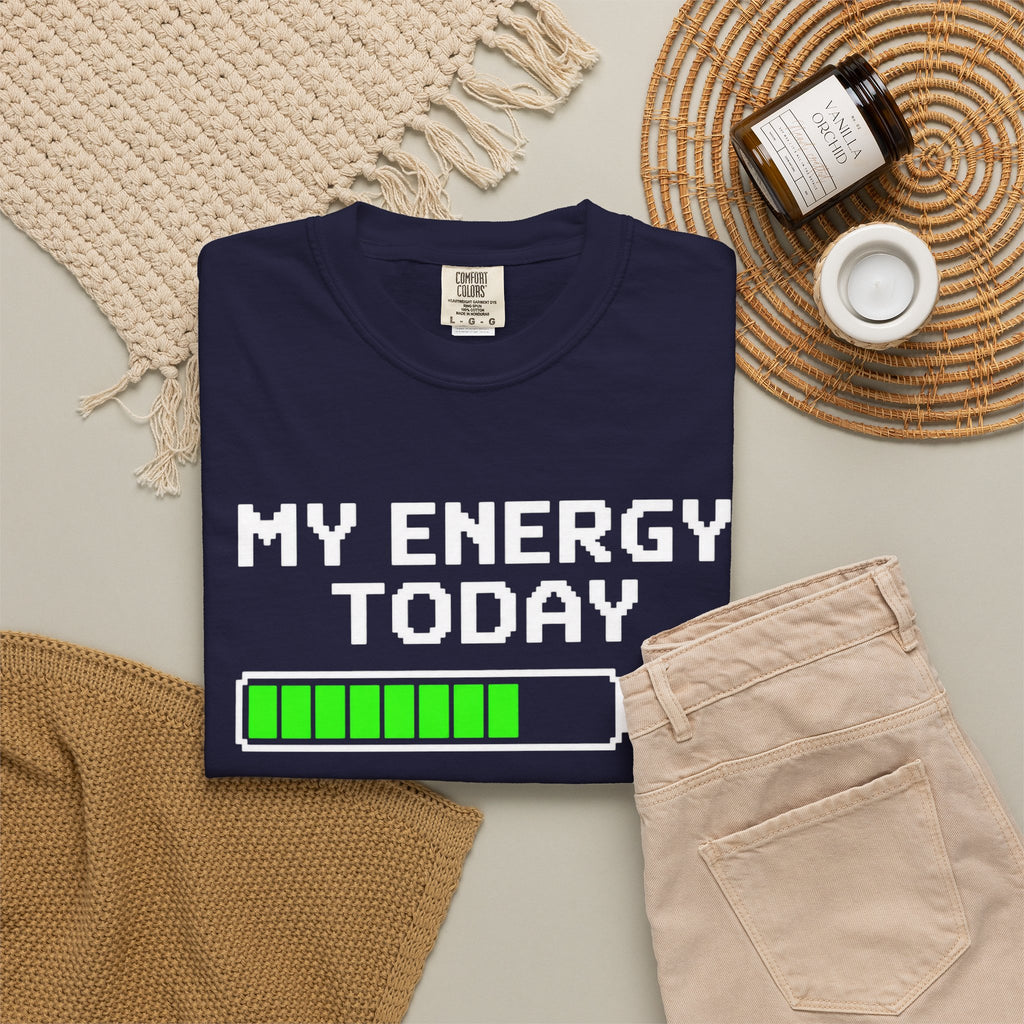 Loading Bar T-Shirt — Minimal Neon Green Progress Graphic Tee