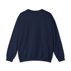 Halloween Pumpkin Stack Crewneck Sweatshirt — Ghost, Sunflower & Falling Leaves Design