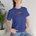 Coffee Crew Cute Graphic Tee — Espresso, Latte & Mocha Cartoon Shirt