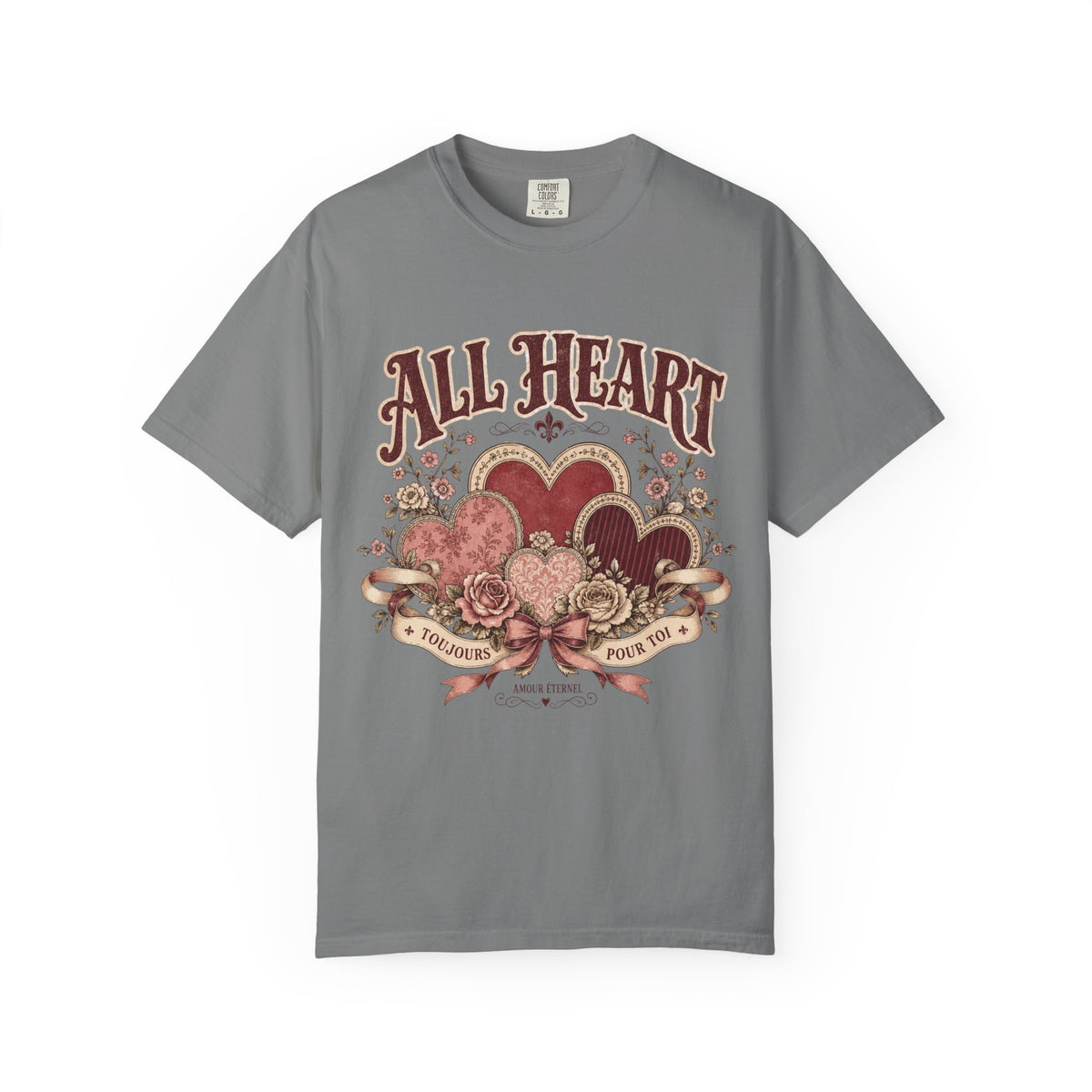 All Heart Vintage Floral Tee — "All Heart" Graphic T-Shirt