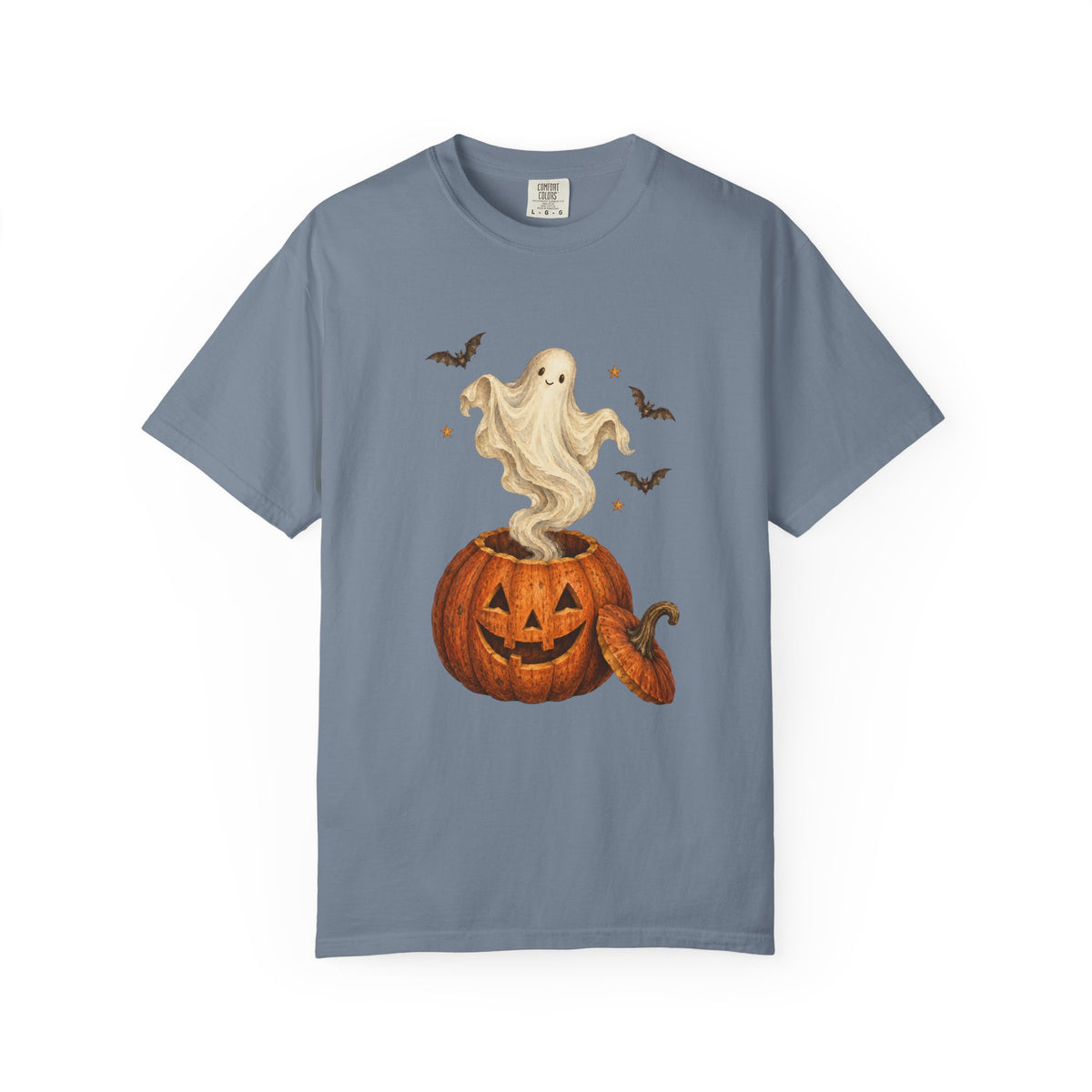 Halloween Ghost in Jack-O'-Lantern T-Shirt