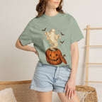 Halloween Ghost in Jack-O'-Lantern T-Shirt