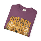 Golden Days Golden Retriever T-Shirt — "Good Dog • Good Life" Vintage Floral Tee