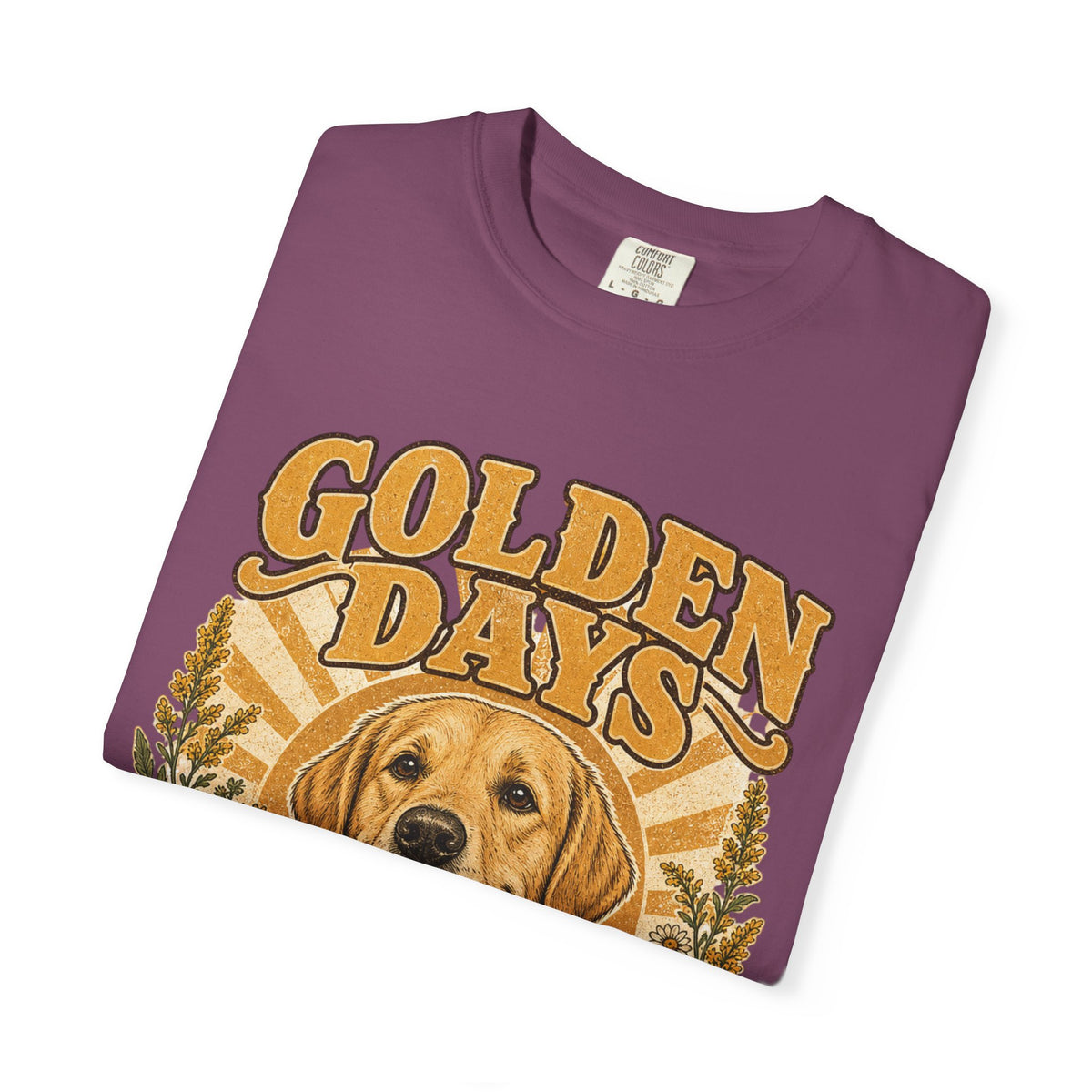 Golden Days Golden Retriever T-Shirt — "Good Dog • Good Life" Graphic Tee