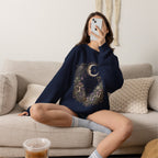 Mystic Moon & Mushroom Crewneck Sweatshirt — "Whisper to the Wild" Nature Graphic