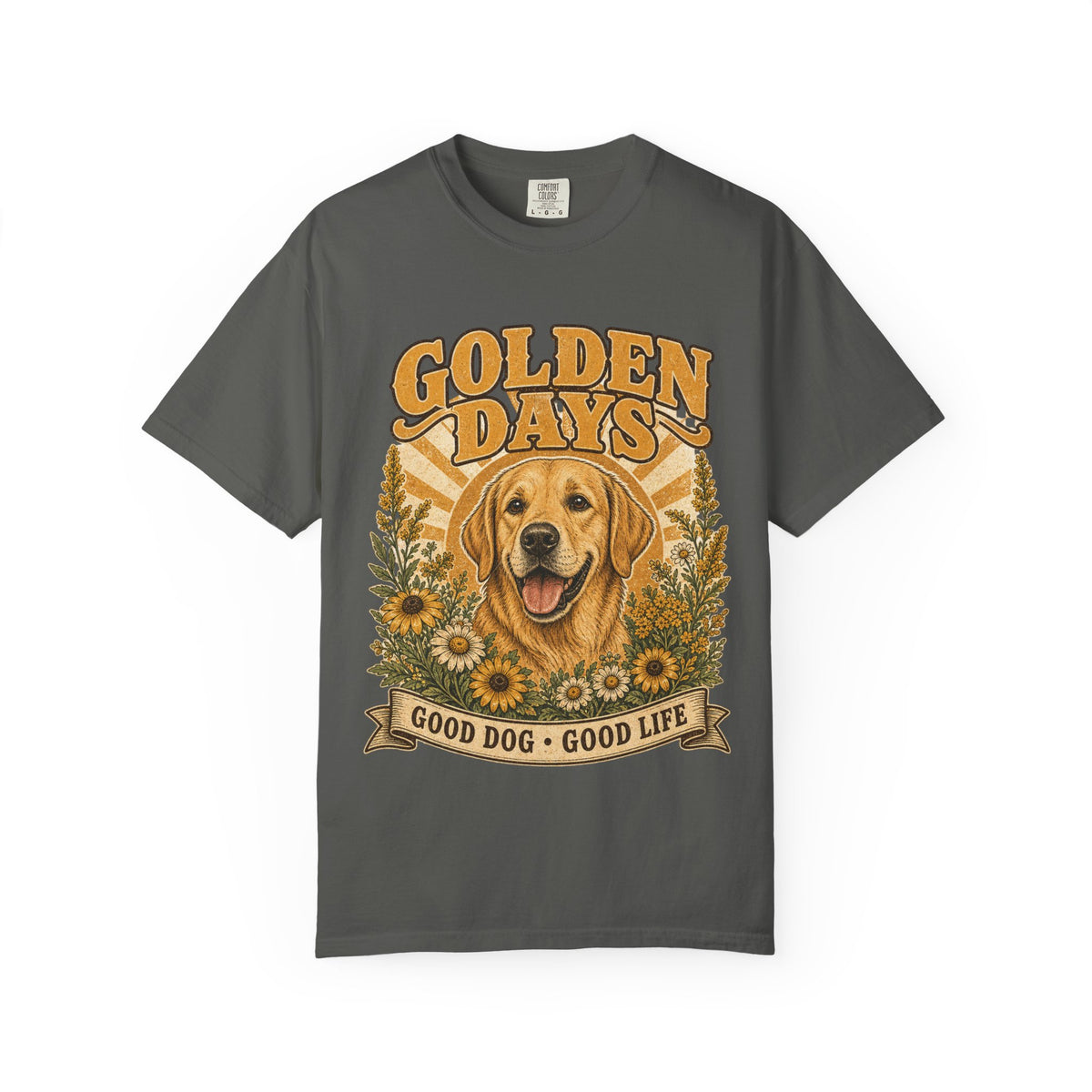 Golden Days Golden Retriever T-Shirt — "Good Dog • Good Life" Graphic Tee