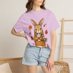 Autumn Bunny Tee — Cozy Fall Rabbit with Scarf & Hot Cocoa