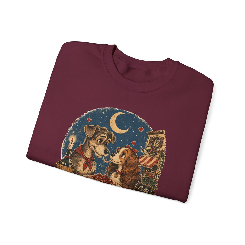 Love at First Bite Sweatshirt — Cute Dog & Pizza Cozy Crewneck