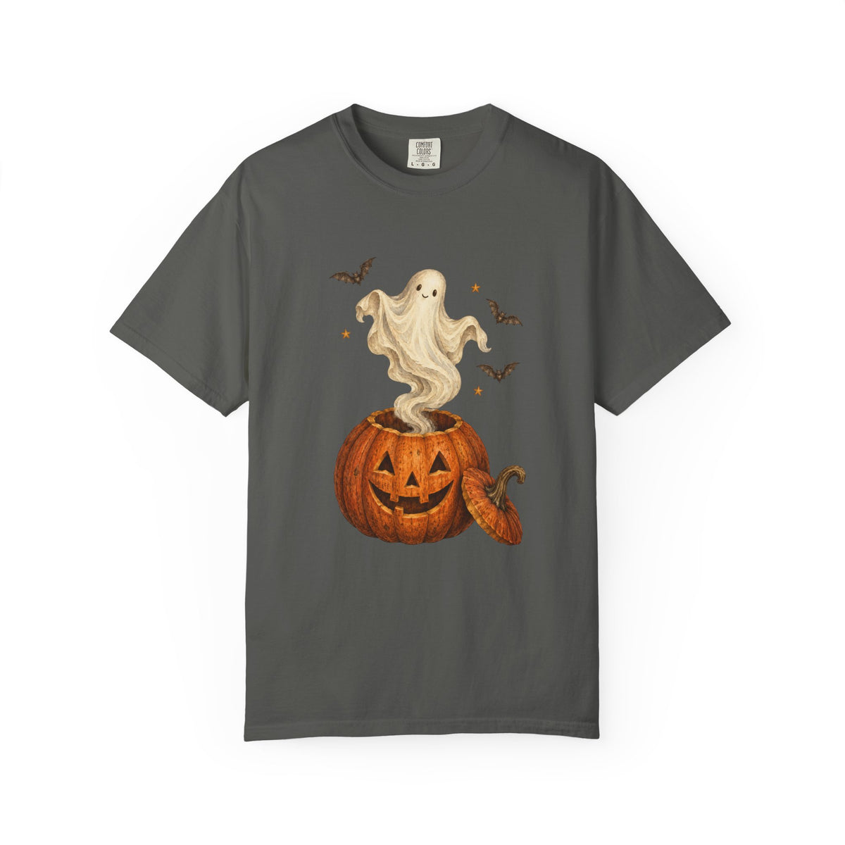 Halloween Ghost in Jack-O'-Lantern T-Shirt
