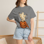 Halloween Ghost in Jack-O'-Lantern T-Shirt