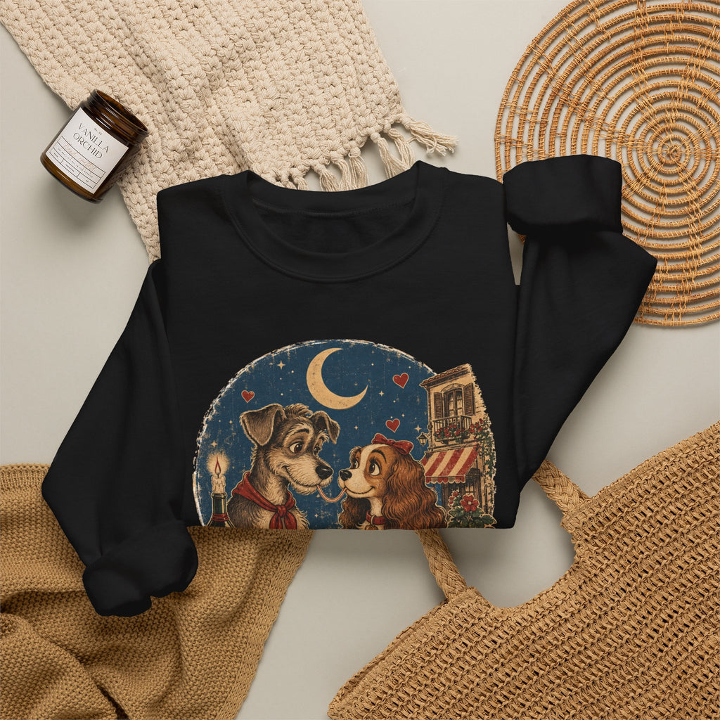 Love at First Bite Sweatshirt — Cute Dog & Pizza Cozy Crewneck