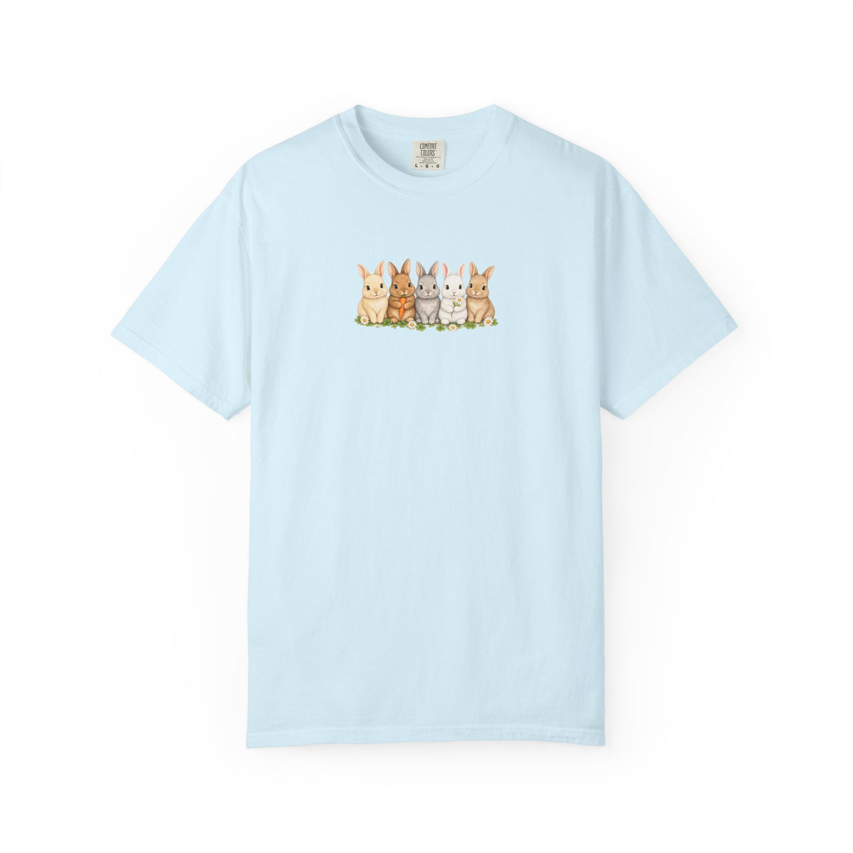Bunny Row T‑Shirt — Cute Watercolor Rabbits Graphic Tee