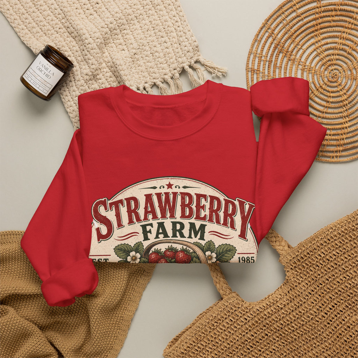 Strawberry Farm 'Picked With Love' Crewneck Sweatshirt