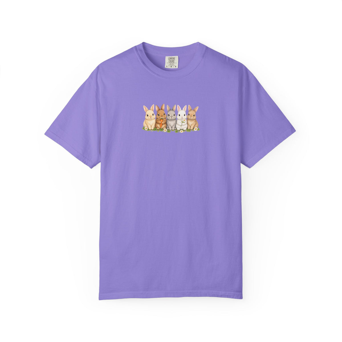 Bunny Row T‑Shirt — Cute Watercolor Rabbits Graphic Tee