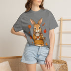 Autumn Bunny Tee — Cozy Fall Rabbit with Scarf & Hot Cocoa