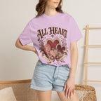 All Heart Vintage Floral Tee — "All Heart" Graphic T-Shirt