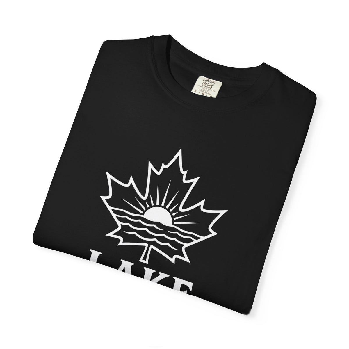 Lake Ontario T-Shirt — Retro Maple Leaf Sunset Graphic
