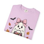 Cute Halloween Ghost T-Shirt — Trick-or-Treat Pumpkin & Bats
