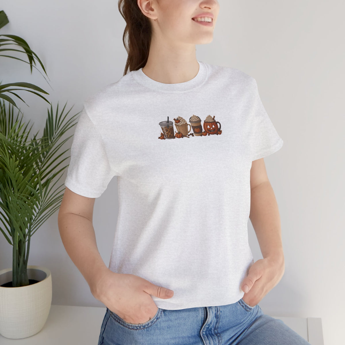 Coffee Crew Cute Graphic Tee — Espresso, Latte & Mocha Cartoon Shirt