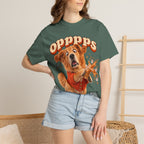 Oops Puppy T-Shirt — Cute Dog Spilling Coffee Graphic Tee