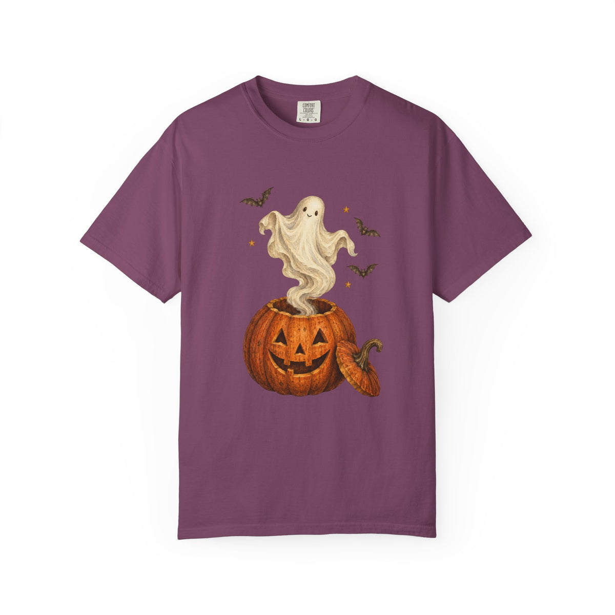 Halloween Ghost in Jack-O'-Lantern T-Shirt