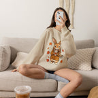 Autumn Bunny Sweatshirt – Cozy Fall Rabbit Holding Coffee