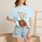 Halloween Ghost in Jack-O'-Lantern T-Shirt