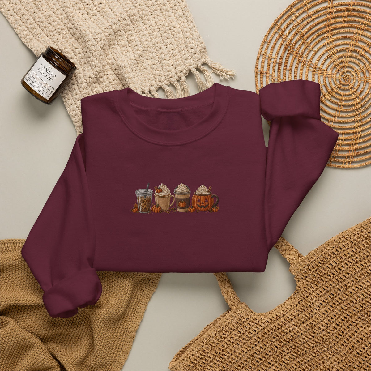 Cozy Camping Crewneck Sweatshirt — Niedliches Cartoon-Lagerfeuer-Freunde-Design
