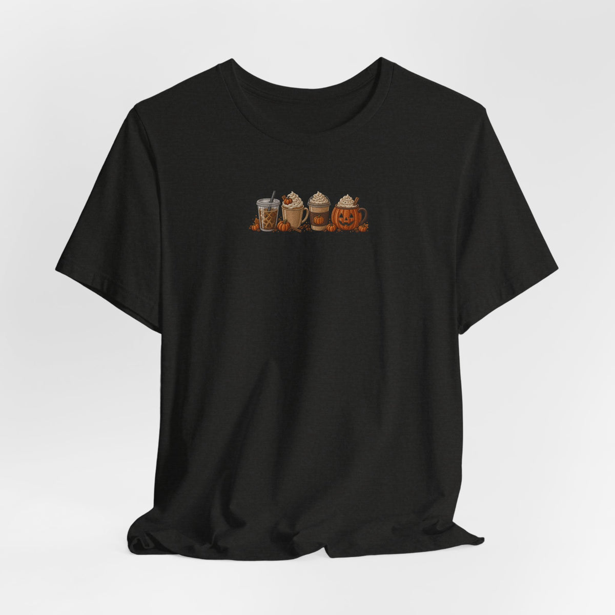Coffee Crew Cute Graphic Tee — Espresso, Latte & Mocha Cartoon Shirt