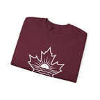 Lake Ontario Crewneck Sweatshirt — Maple Leaf Sunset Lake Design