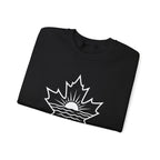Lake Ontario Crewneck Sweatshirt — Maple Leaf Sunset Lake Design