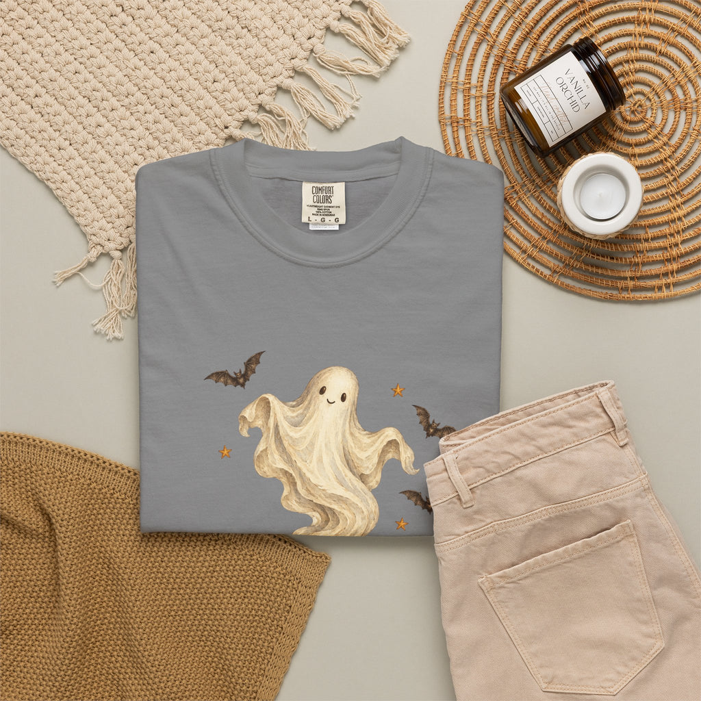 Halloween Ghost in Jack-O'-Lantern T-Shirt