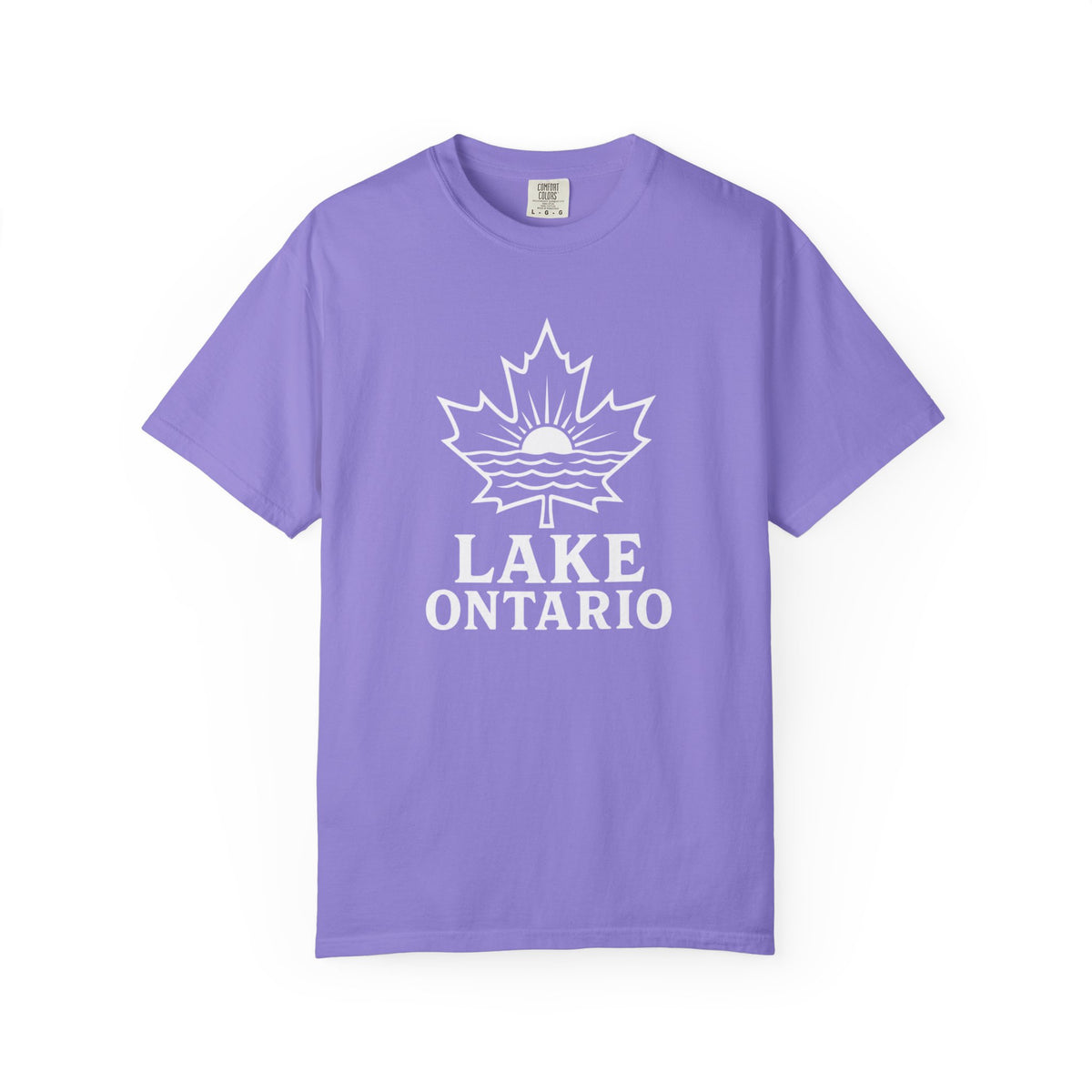 Lake Ontario T-Shirt — Retro Maple Leaf Sunset Graphic