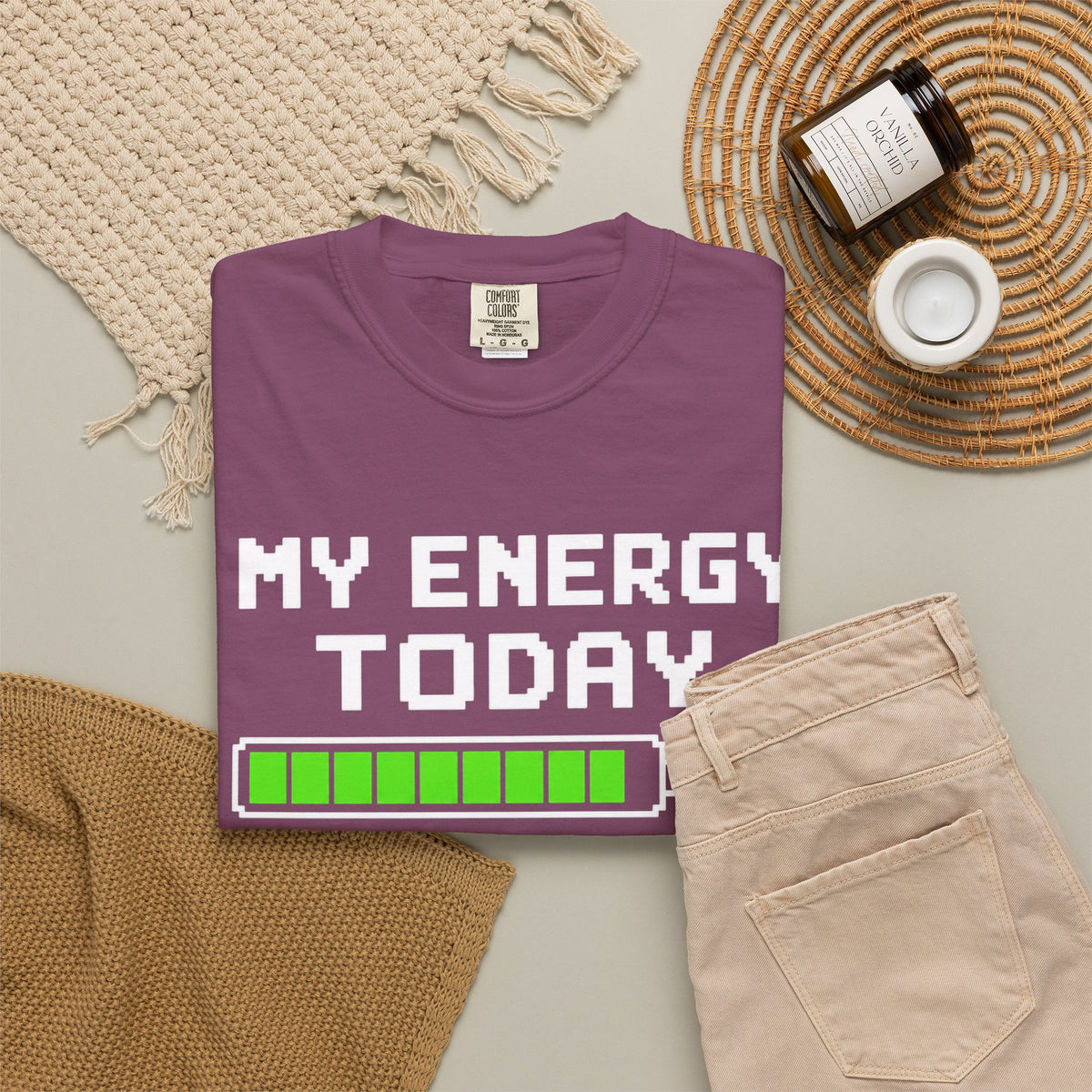 My Energy Today 90% Battery Graphic T-Shirt