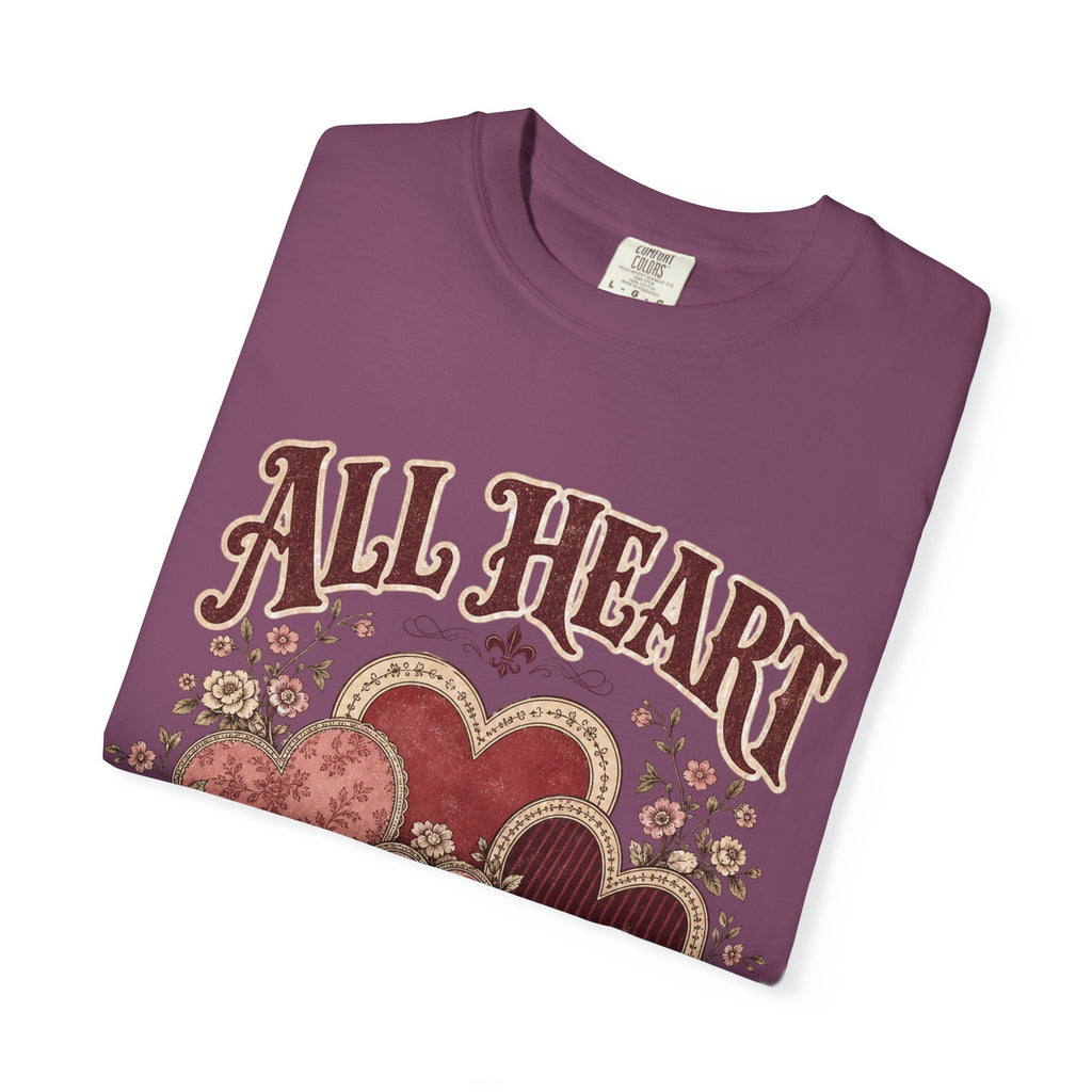 All Heart Vintage Floral Tee — "All Heart" Graphic T-Shirt