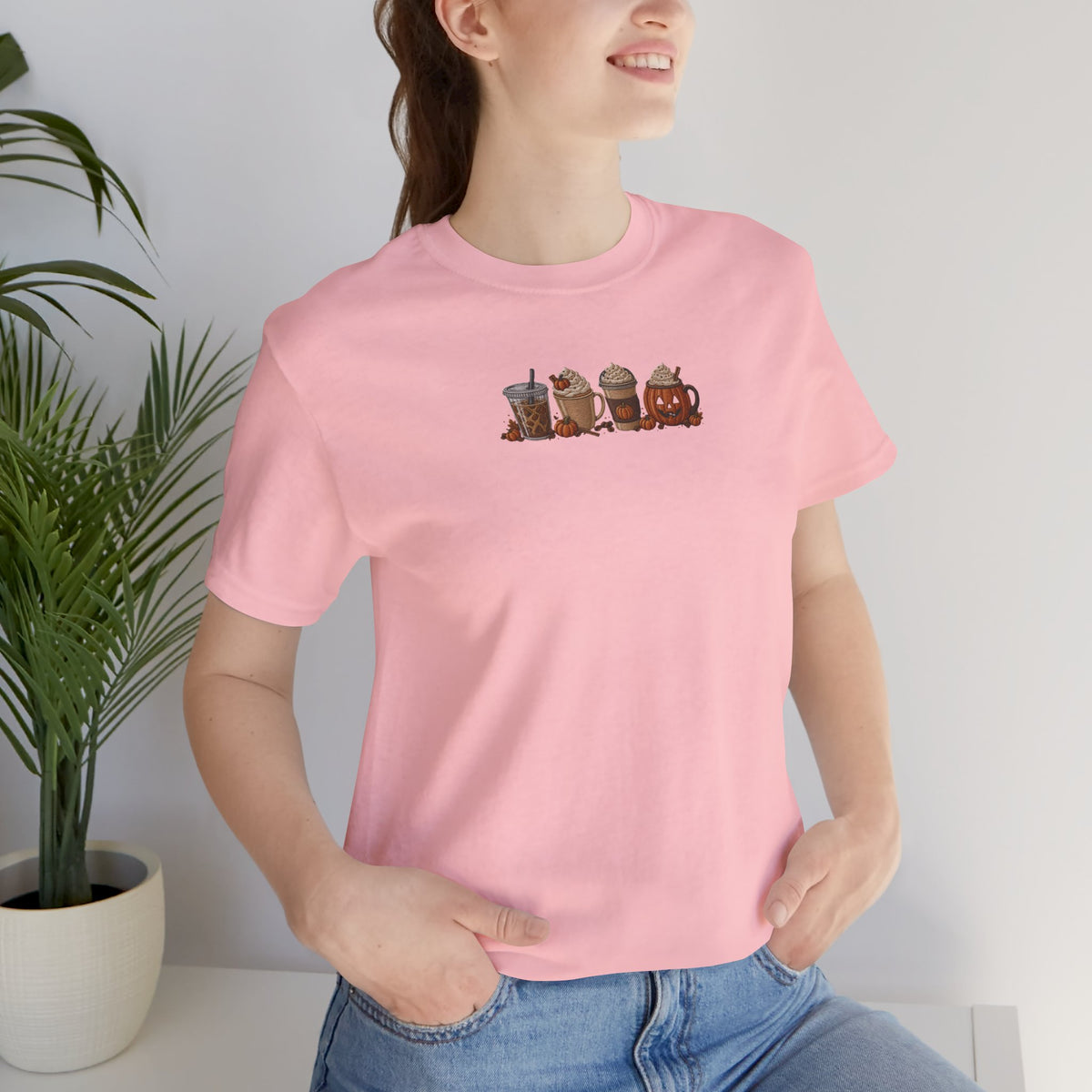 Coffee Crew Cute Graphic Tee — Espresso, Latte & Mocha Cartoon Shirt