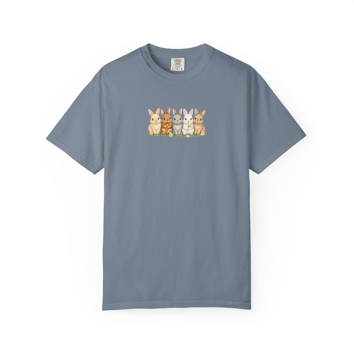 Bunny Row T‑Shirt — Cute Watercolor Rabbits Graphic Tee