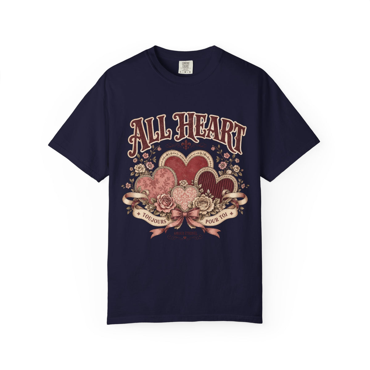 All Heart Vintage Floral Tee — "All Heart" Graphic T-Shirt