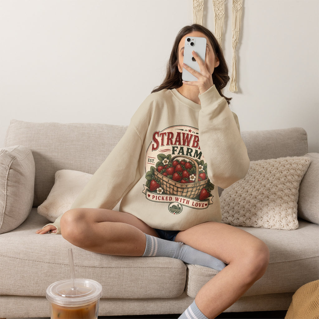 Strawberry Farm 'Picked With Love' Crewneck Sweatshirt