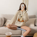 Halloween Pumpkin Ghost Crewneck Sweatshirt