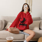 Cat with Crown Crewneck Sweatshirt — Playful Black Cat Graphic