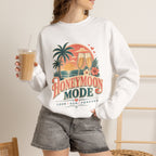 Honeymoon Mode Sweatshirt – Tropical Sunset Couples Crewneck