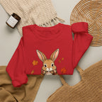 Autumn Bunny Sweatshirt – Cozy Fall Rabbit Holding Coffee