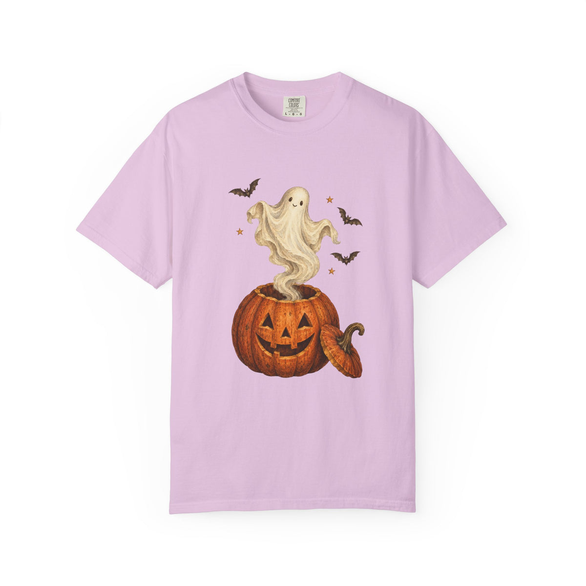 Halloween Ghost in Jack-O'-Lantern T-Shirt