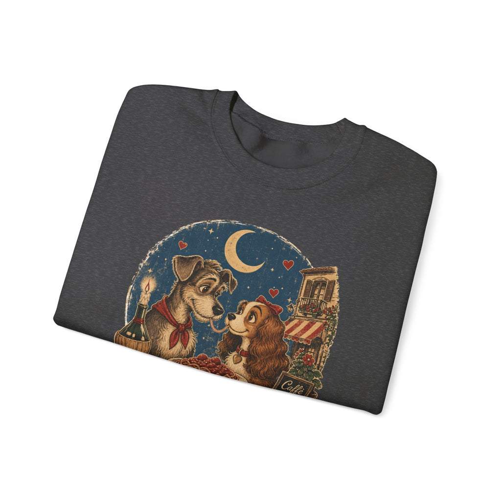 Love at First Bite Sweatshirt — Cute Dog & Pizza Cozy Crewneck