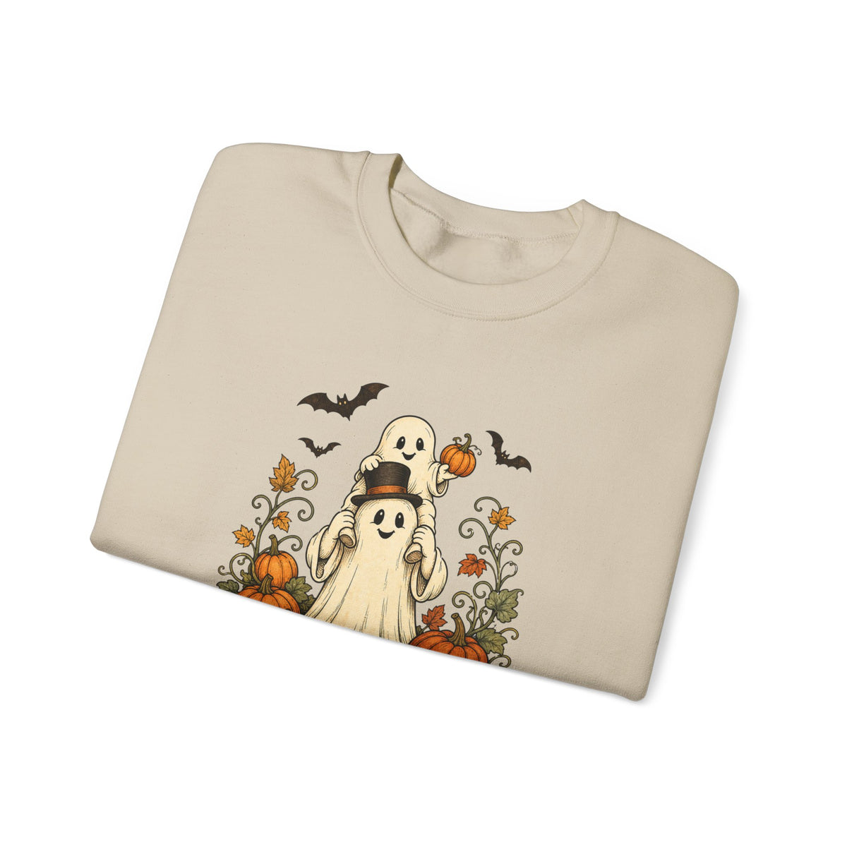 Halloween Pumpkin Ghost Crewneck Sweatshirt